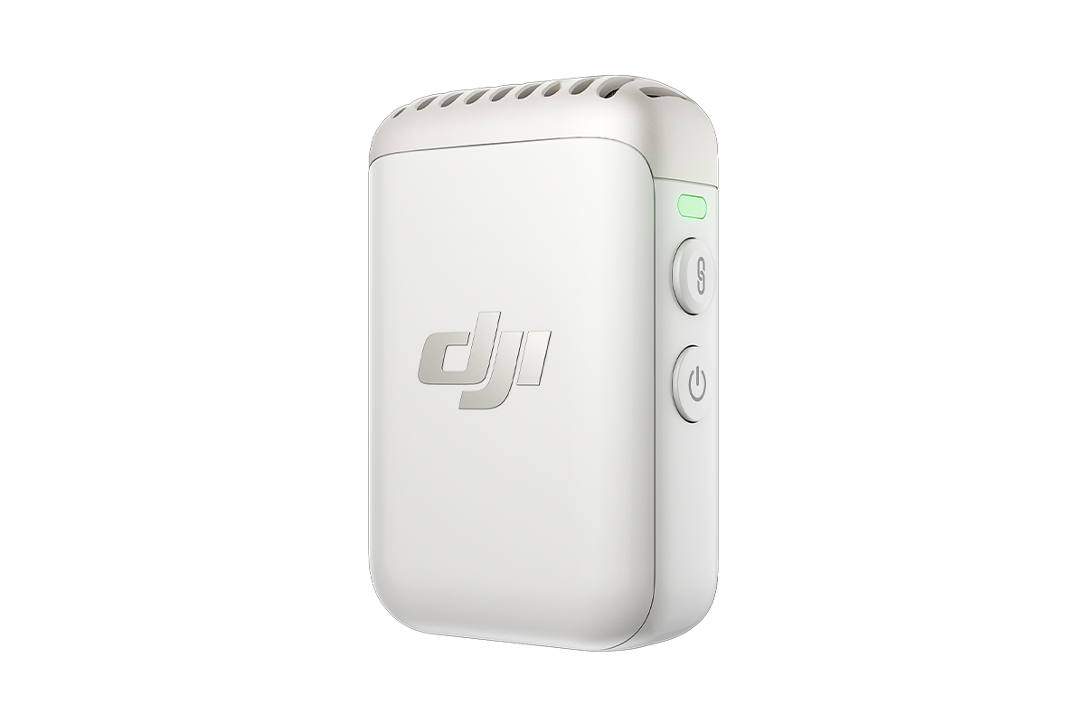 DJI Mic 2 Clip-On Transmitter/Recorder with Built-In Microphone (2.4 GHz,  Platinum White) by DJI at B&C Camera