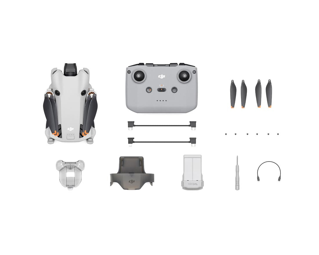 DJI Mini 4 Pro Folding Drone with RC 2 Remote (With Screen) Fly More Combo  Plus, 4K HDR, Under 249g, Omnidirectional Sensing, 3 Plus Batteries Bundle
